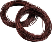 Fil di Alluminio per Bonsai 10mm a Mano per Weaving 2 Rulli da 20M - Marrone - per Addestramento e Cura dei Bonsai