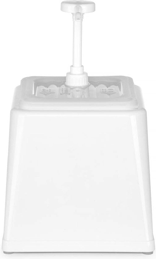 Dispensatore di salsiccia, capacità: 2,5 L, dosaggio: 20 ml, contenitore in ABS, in polipropilene, 230x210x(H)250mm, bianco