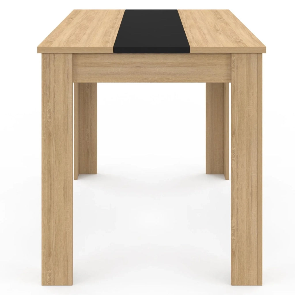 IDMarket - Tavolo da pranzo rettangolare ROZY 4 persone faggio e nero 110 cm