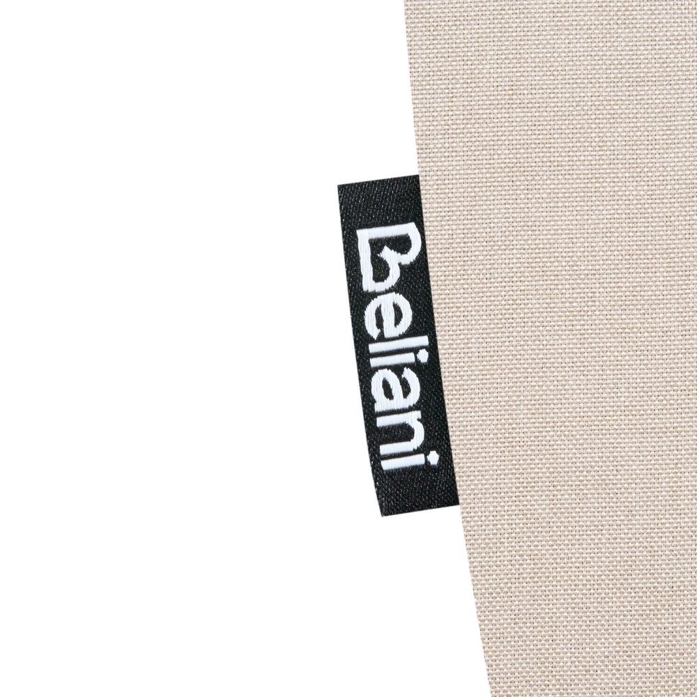 Set di 2 Sgabelli da Bar Rivestiti in Tessuto Beige con Braccioli Schienale Trapuntato Gambe in Metallo Nero