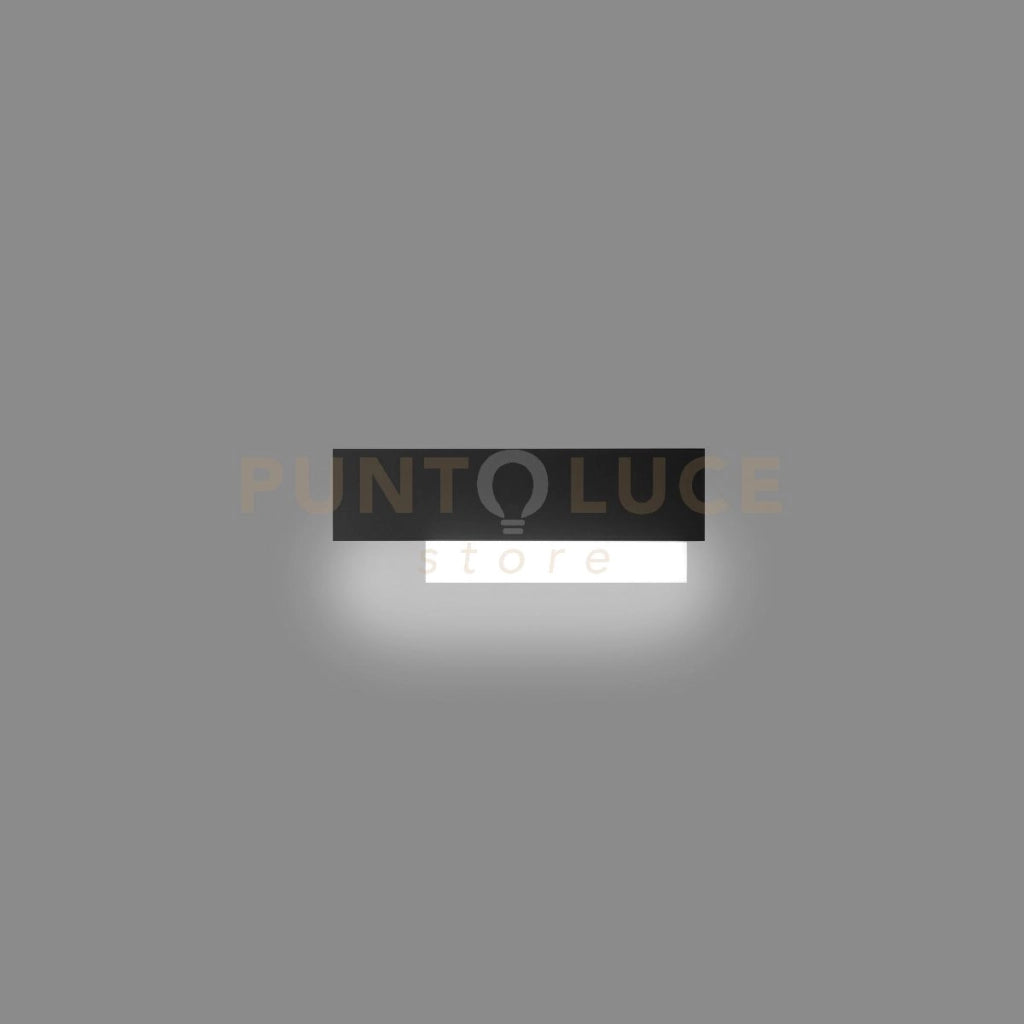 DOHA A/P - APPLIQUE NERO A LED 3000K 1270LM 15W ALLUMINIO E METACRILATO