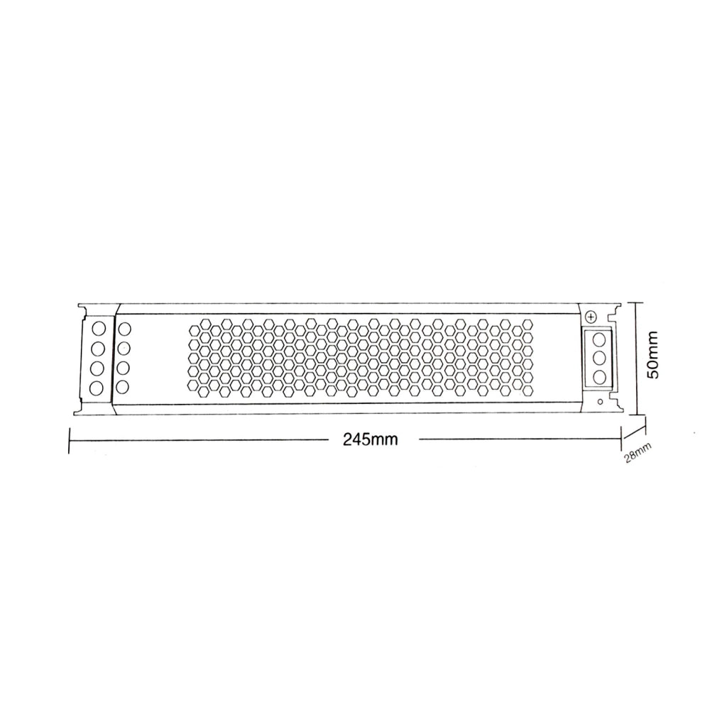 Alimentatore slim 200W trasformatore da 230V a 12V videosorveglianza LED 16.7A