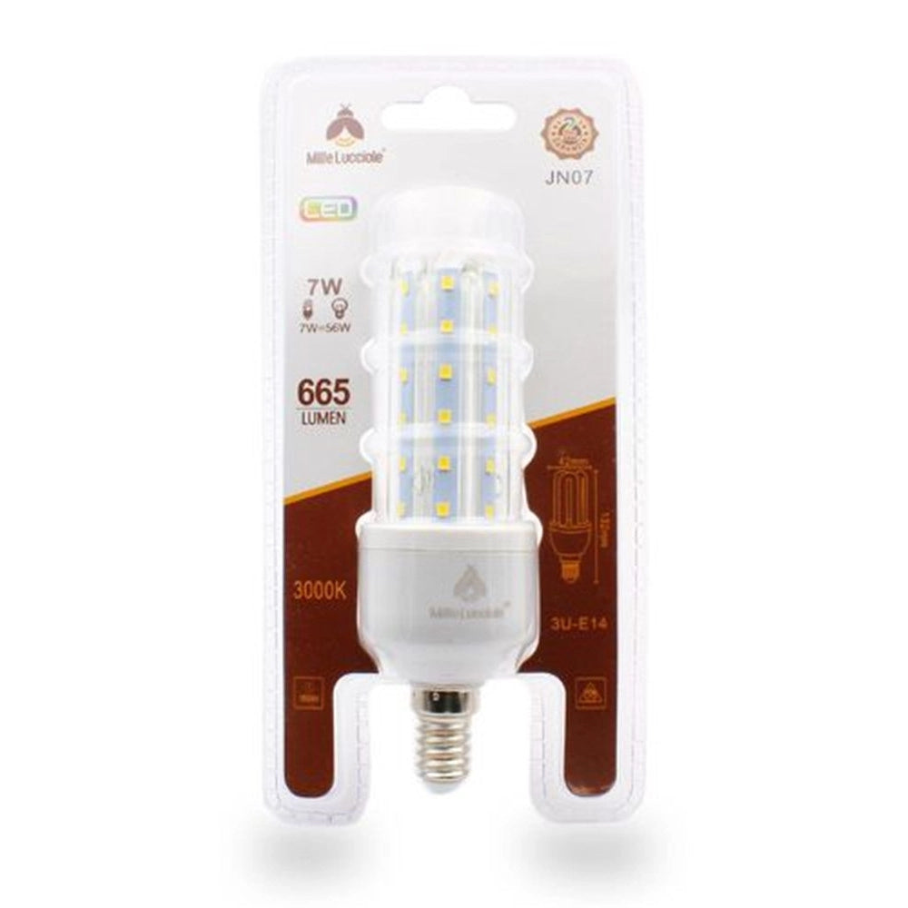 Trade Shop - Lampadina Led E14 7w 3u Jn07 Luce Tubolare Tubo Lineare Luce Calda 3000k 665lm 87156 -