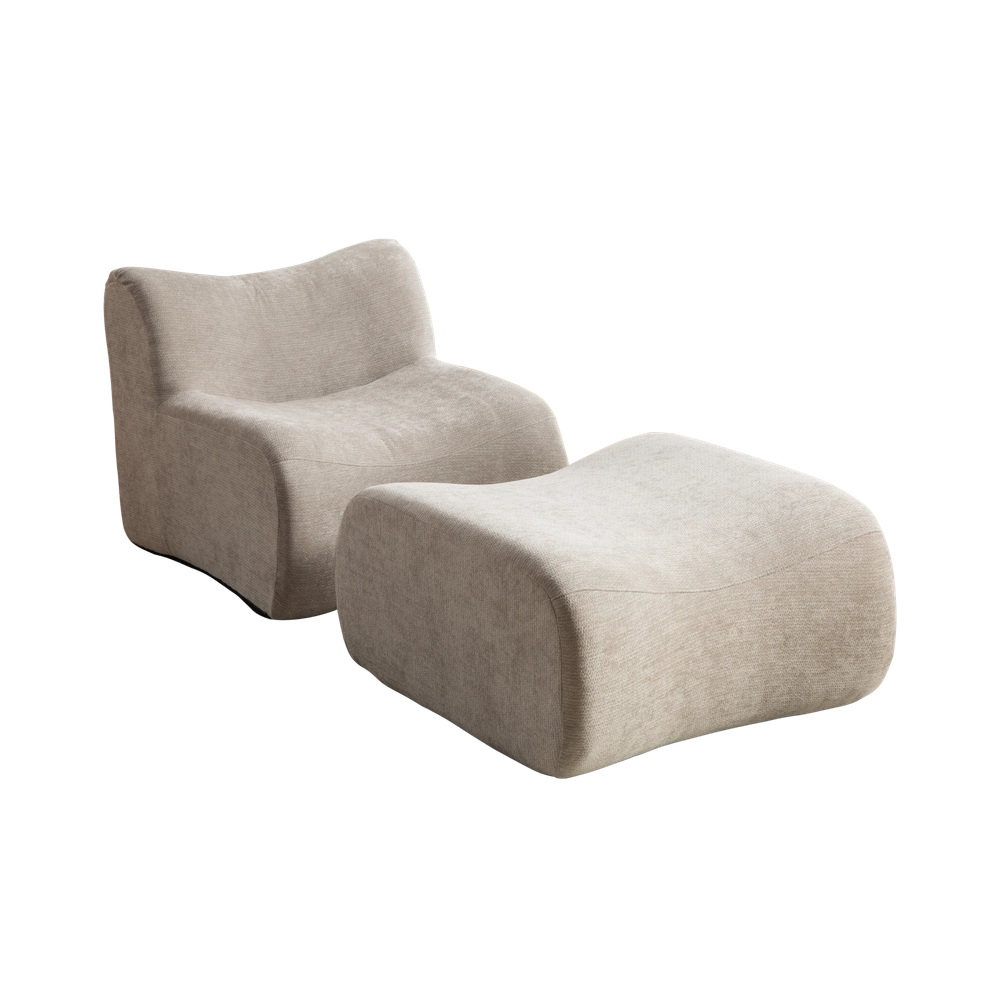 Divano Modulare in Tessuto Chenille ¨C MINIMAL ¨C Grigio, Morbido, Antimacchia