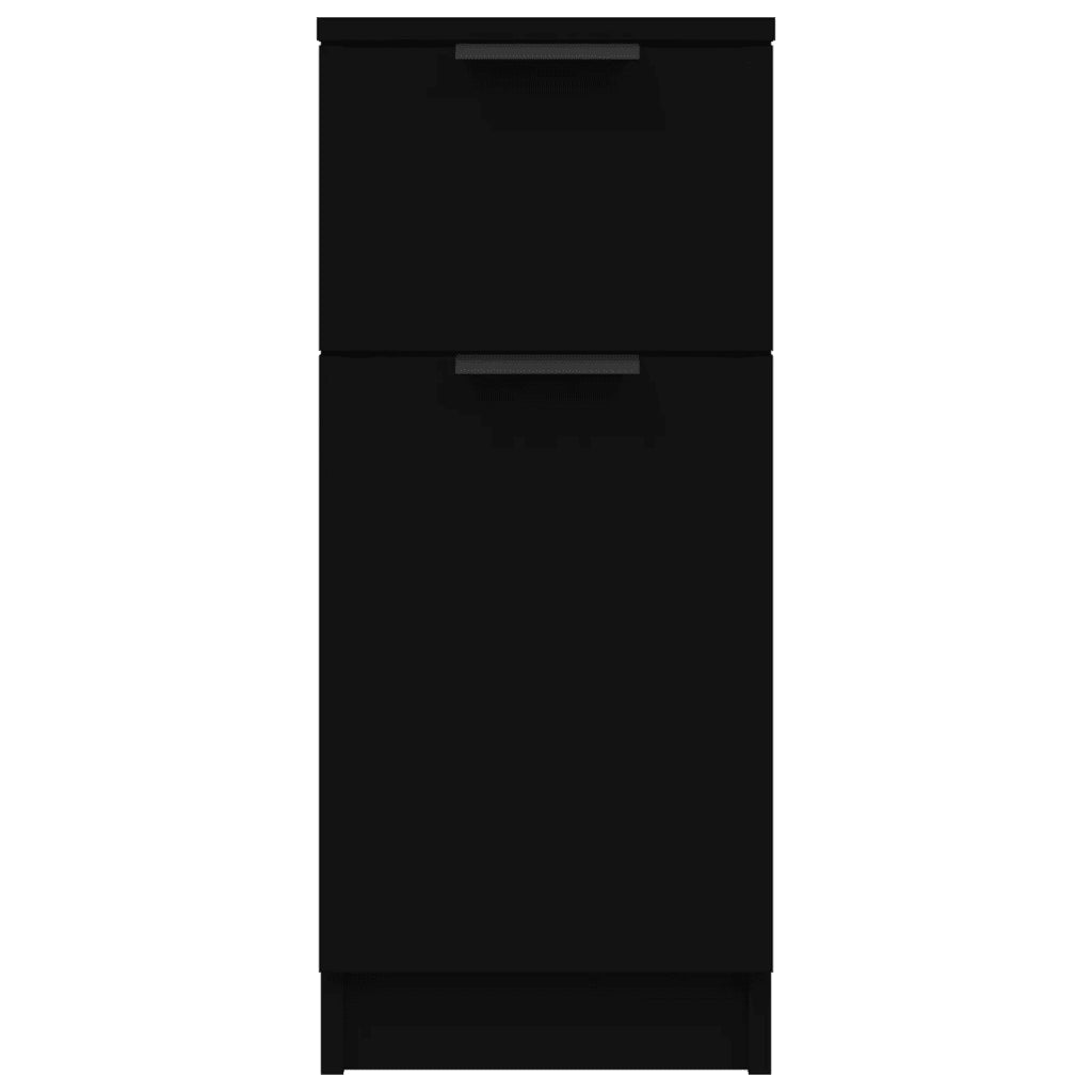 Credenza | Madia | Buffet da pranzo | Armadio da pranzo Nera 30x30x70 cm in Legno Multistrato
