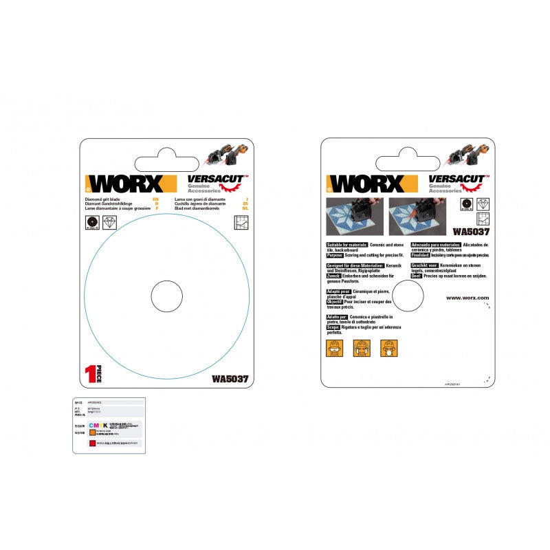 Lama per sega circolare diamantata WA5037 Ø 85 mm per taglio piastrelle ceramica pietra - Worx