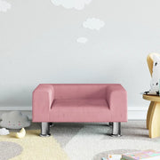 Divano per Bambini Rosa 50x40x26,5 cm in Velluto 3196339