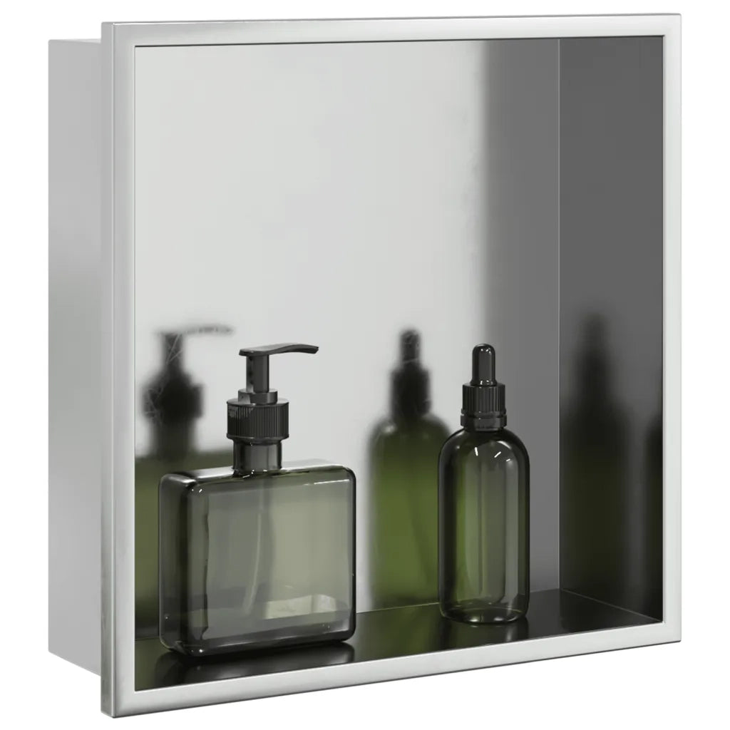 Nicchia per Doccia Argento Spazzolato 32x32x9cm in Acciaio Inox CFW7956099