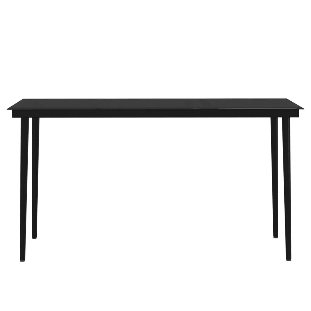 Set da Pranzo da Giardino 7 pz con Cuscini Nero 3099520