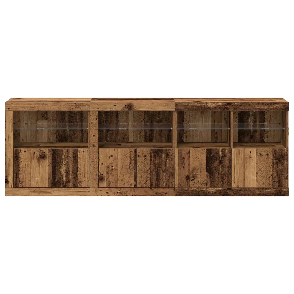 Credenza | Madia LED Legno vecchio 202 x 37 x 67 cm Legno multistrato