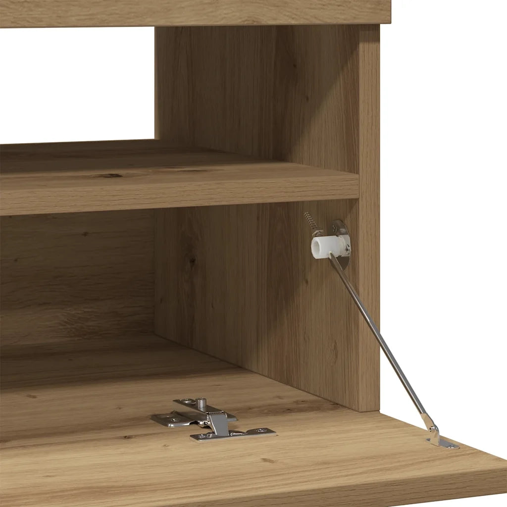 Mobile TV con Luci LED Artigianale 100x35x40 cm Truciolato 856356