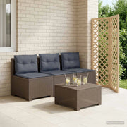 Divano da giardino 3 posti con cuscini in look rattan 3 posto 8011991