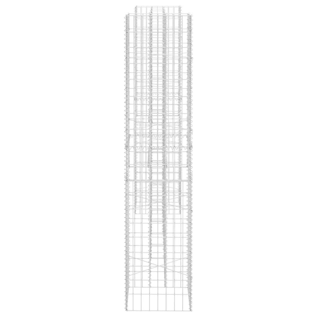 Gabbione Fioriera ad "H" in Filo di Acciaio 260x40x180 cm
