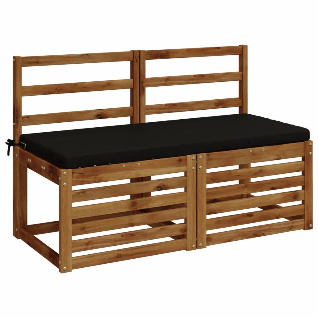 Cuscini per Panchina a 2 Pezzi SOEST 2 pz 100% Poliestere Nero 949327