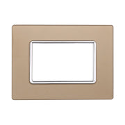 Placca In Vetro Serie Solar 3P Colore Oro Compatibile Con Bticino Matix