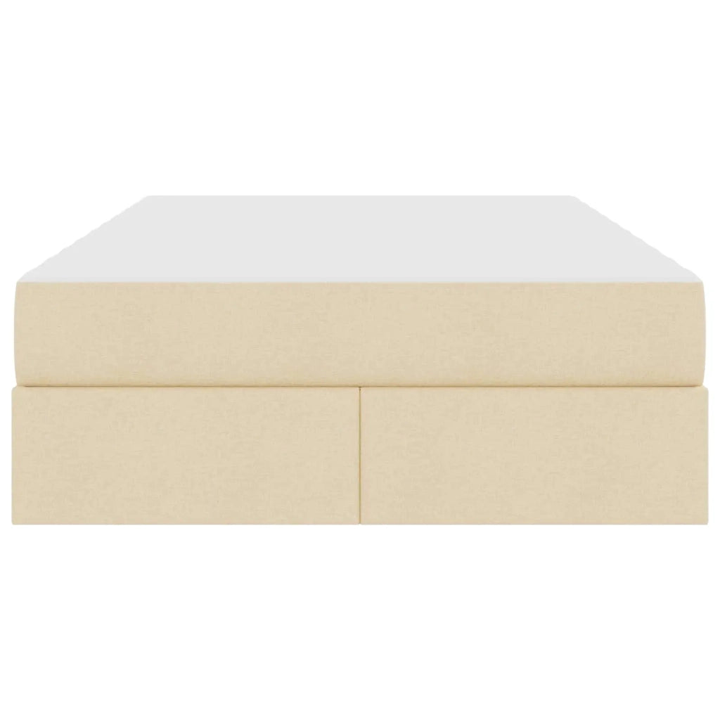 Letto con contenitore e materasso Crema 120 x 190 cm Poliestere 3399650