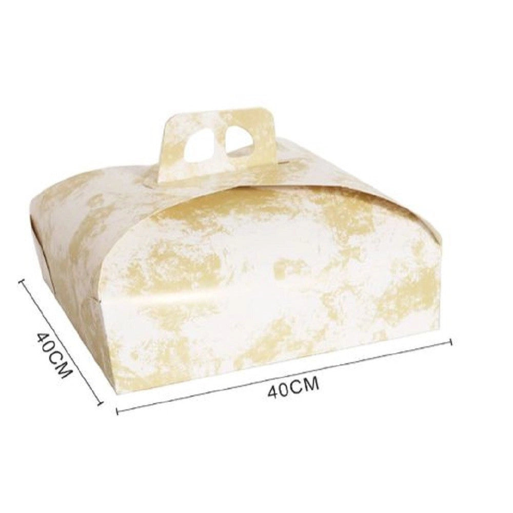 Trade Shop - Set 3 Pz Scatola Porta Torta 40x40 Cm Per Alimenti Dolci Paste Pasticceria 58004 -