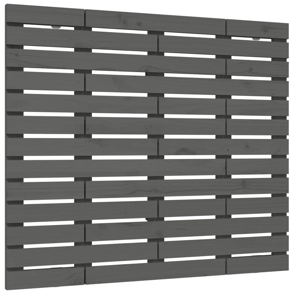 Testiera da Parete Grigia 141x3x91,5 cm Legno Massello di Pinocod mxl 82380