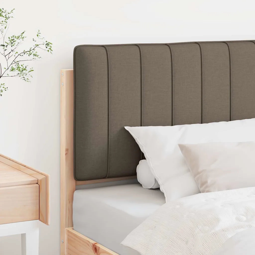 Testiera imbottita Marrone e taupe 75 cm Pino massello