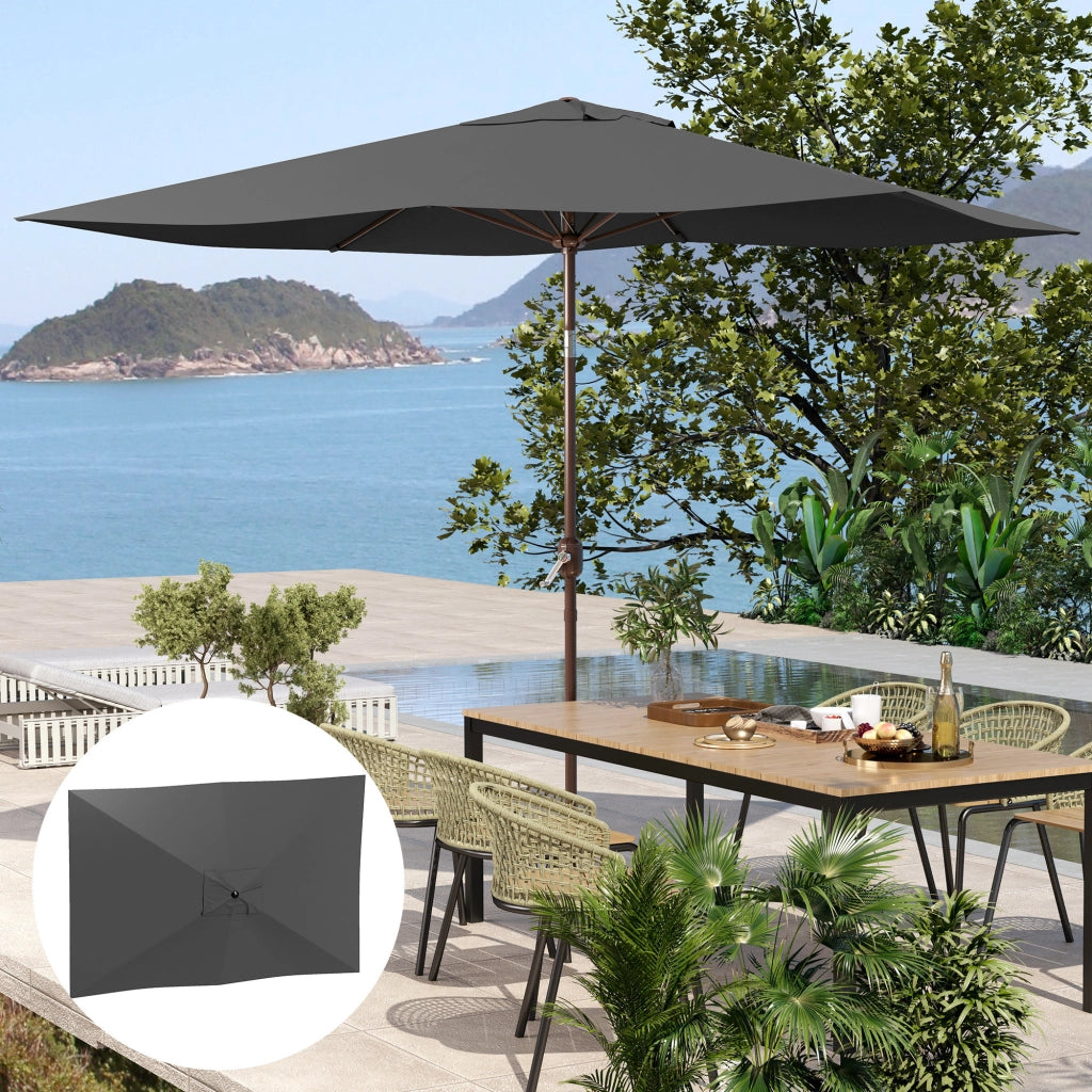 Tenda da sole 6 stecche UPF 50+ ¨C zephmum ¨C 3x2m grigio scuro