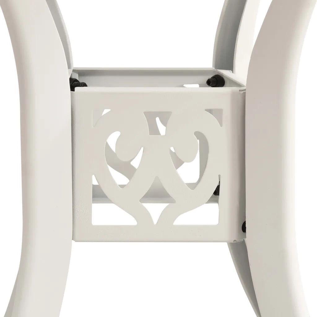 Tavolo da Giardino Bianco 78x78x72 cm in Alluminio Pressofuso 315584