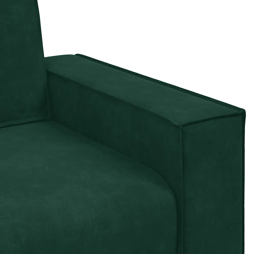 Divano a 2 Posti Verde Scuro 160x78x84 cm in Velluto 4105012