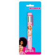 Trade Shop - Penna Con 6 Colori Barbie Accessorio Scuola Regalo Cancelleria Per Bambine 961693 -