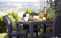 Tavolo da Giardino 95x95x74,5 cm in Resina Keter Quartet Antracite