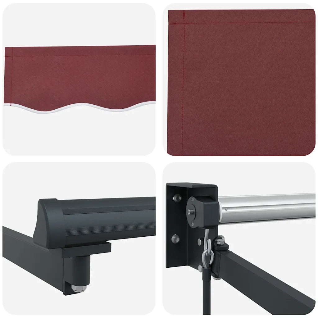 Tenda da Sole Retrattile Manuale Bordò 400x300 cm 3215300