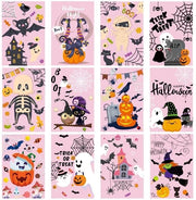 Set di biglietti di auguri Halloween - 12 pezzi - Prospetti - Buoni regalo - Disegni festivi - Carta di alta qualità - Sostenibile - Carta da visita