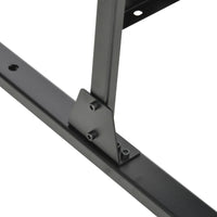 Paravento Separè da Esterno 122x45x198 cm con Motivi a Salice e 2 Piedini in Acciaio Nero