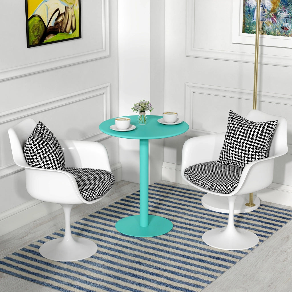 Tavolo da pranzo rotondo per 2 persone ¨C zephmum ¨C Verde, Acero, ?60x72 cm