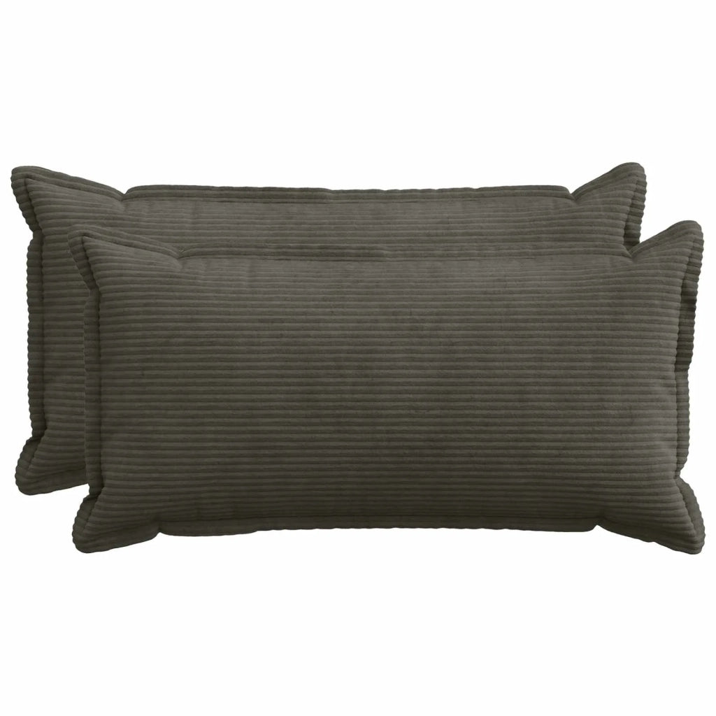 Federa 2 pz HOUTEN Antracite 40 x 80 cm corduroy 918184