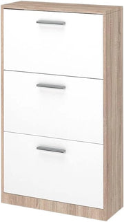 Scarpiera da ingresso Gizmo, Bianco/Sonoma, 59 x 105 cm