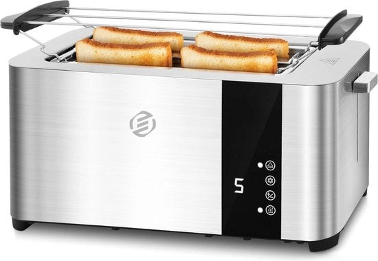 Toaster con Tostapinze - Multi Livelli di Temperatura - Toaster - Spazi Ampi per le Fette - Toaster Retro - Croque Monsieur