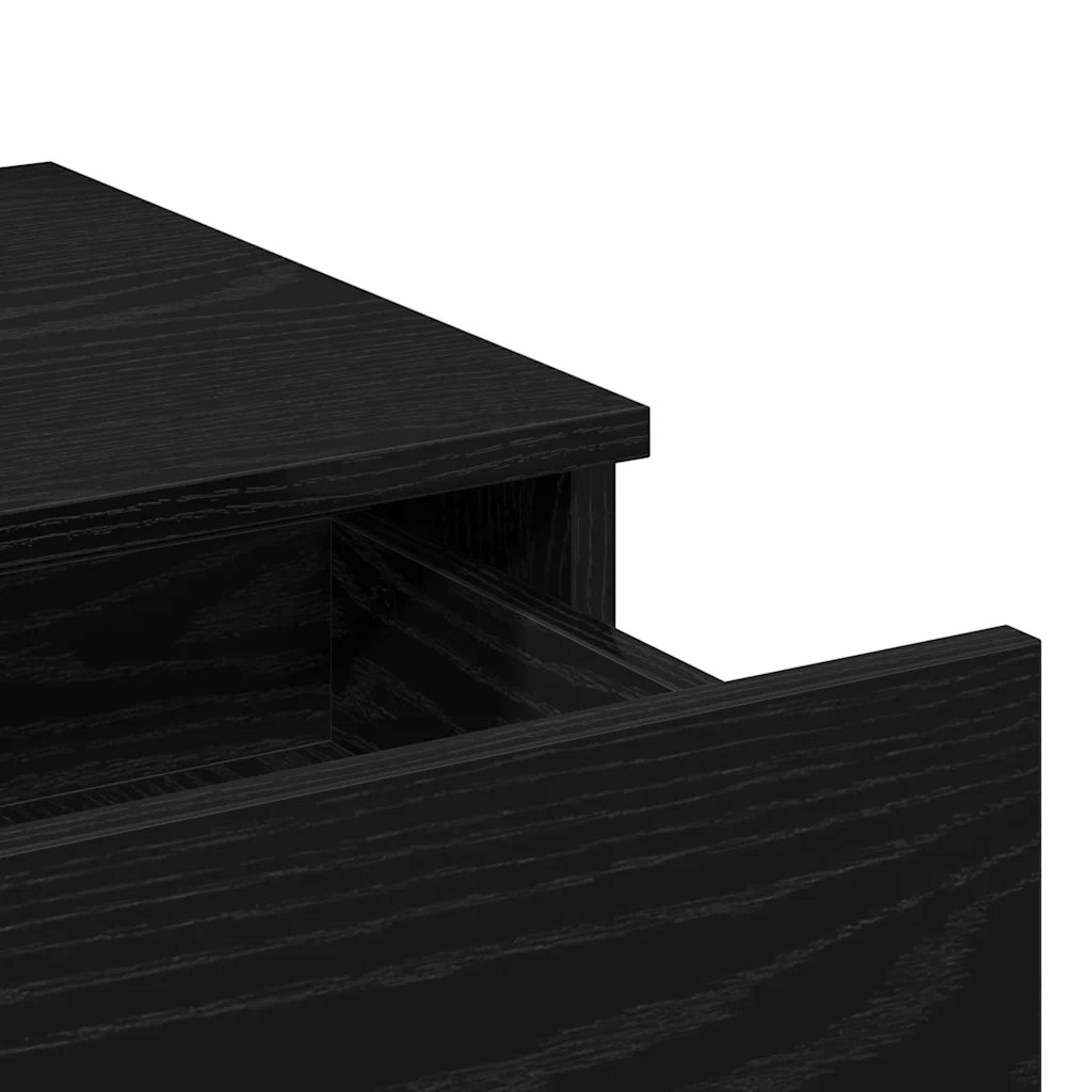 Tavolo da Trucco con cassetto Rovere Nero 100 x 40 x 120 cm 868862