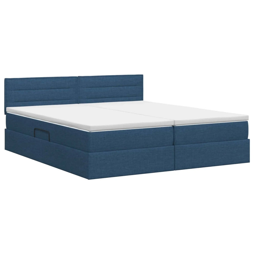 Letto con contenitore e materasso Blu 140 x 200 cm Velluto 3458567