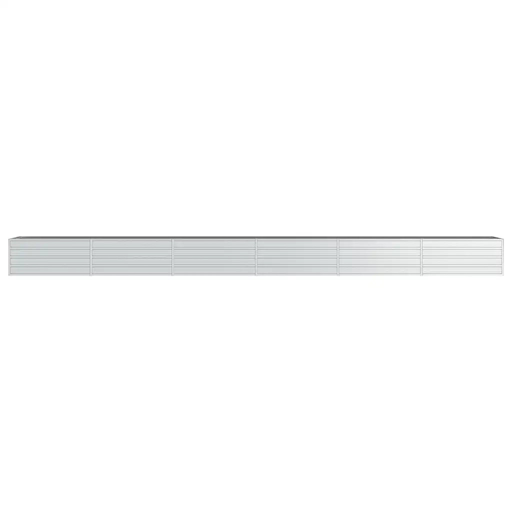 Letto Rialzato Giardino 600x80x45 cm in Acciaio Zincato Argento cod mxl 67210