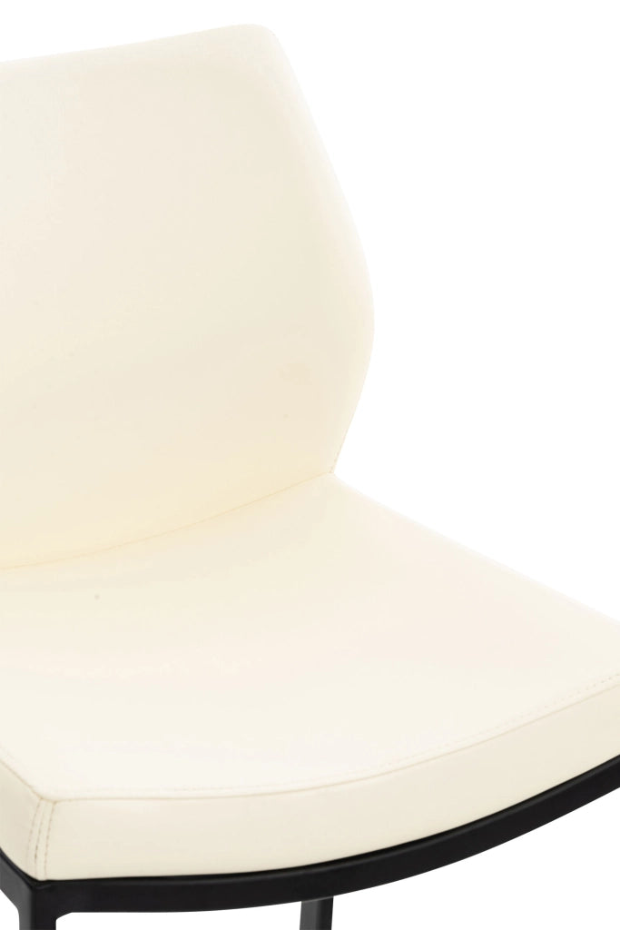 Sgabello Moderno Design Matola In Similpelle crema,nero