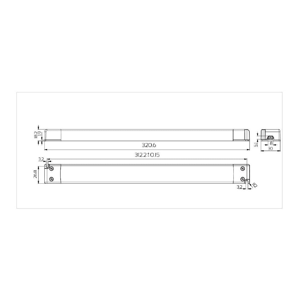 Alimentatore Snappy Ultra Sottile IP20 100W 24V