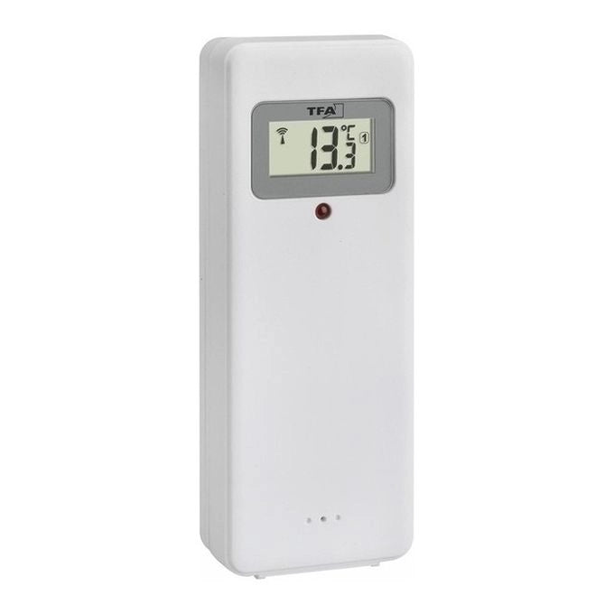 TFA 60.4521.01 Orologio da Parete Radiocontrollato con Display XL Temperatura Interna e Esterna Giorno della Settimana in 8 Lingue colore Nero