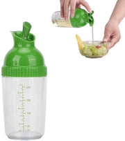 Dressing Shaker da 200 ml - Facile da utilizzare - Verde - Bocchetta per spezie - Ideale per salse e oli - Chiusura ermetica e facile da dosare