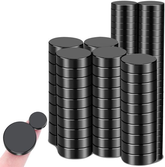 Piccoli Magneti Forti, 2 Dimensioni Magneti Mini in Acciaio Nero 50 Pezzi 10x3mm Magneti Rondi 50 Pezzi 18x5mm Magneti per Tavolo Magnetico, Magneti per Frigorifero, Whiteboard, Tavolo da Punto, Magneti per Tavolo