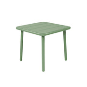 Tavolino da giardino quadrato in acciaio, 45 cm, verde