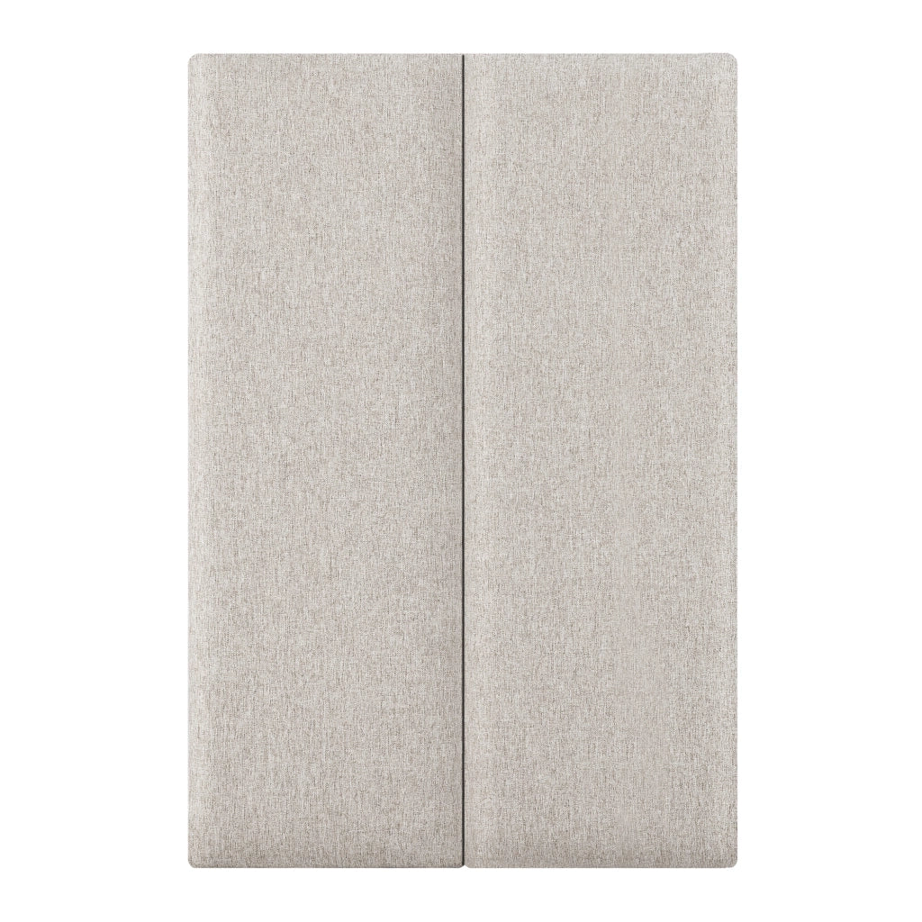 Set Carpino di 2 Pannelli Murali Imbottiti Rivestiti in Tessuto Grigio 90x30 cm [neu.haus]