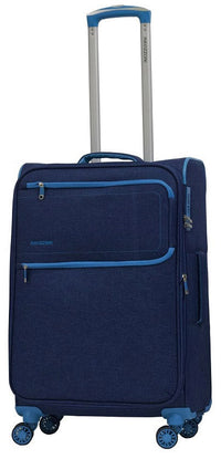 Trolley Valigia Media Morbida in Poliestere 4 Ruote TSA Ravizzoni Nettuno Blu