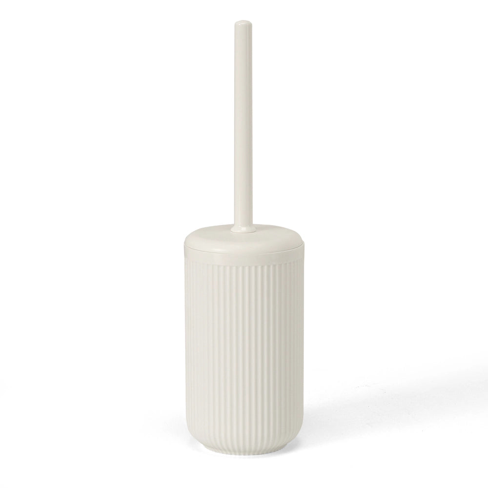 Portascopino bianco crema in plastica rigida cannettata Arizona