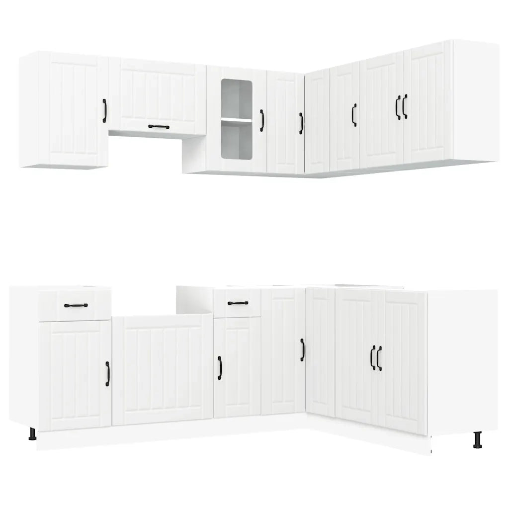 Set Mobili da Cucina 11 pz Kalmar Bianchi Legno Multistrato