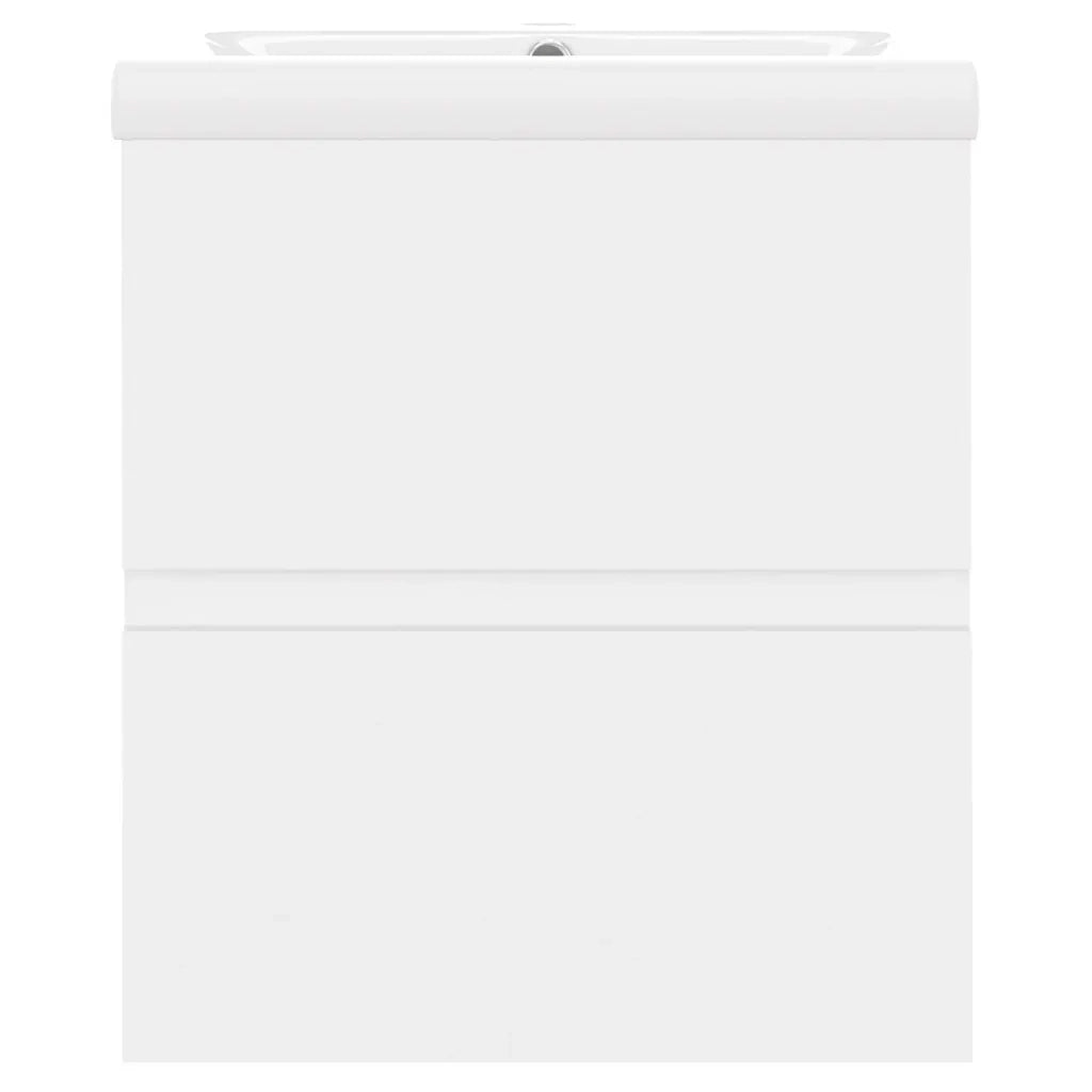Mobile con Lavabo Integrato Bianco in Legno Multistrato 3071531