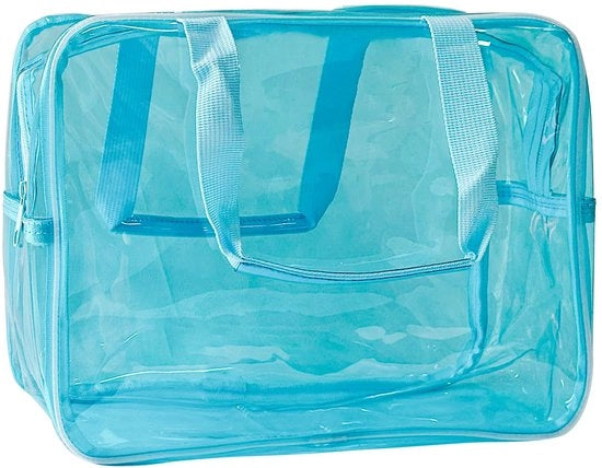Borsa da disegno Blu borsa impermeabile in vinile, borsa impermeabile per trucco 30 x 13 x 21 cm (blu)